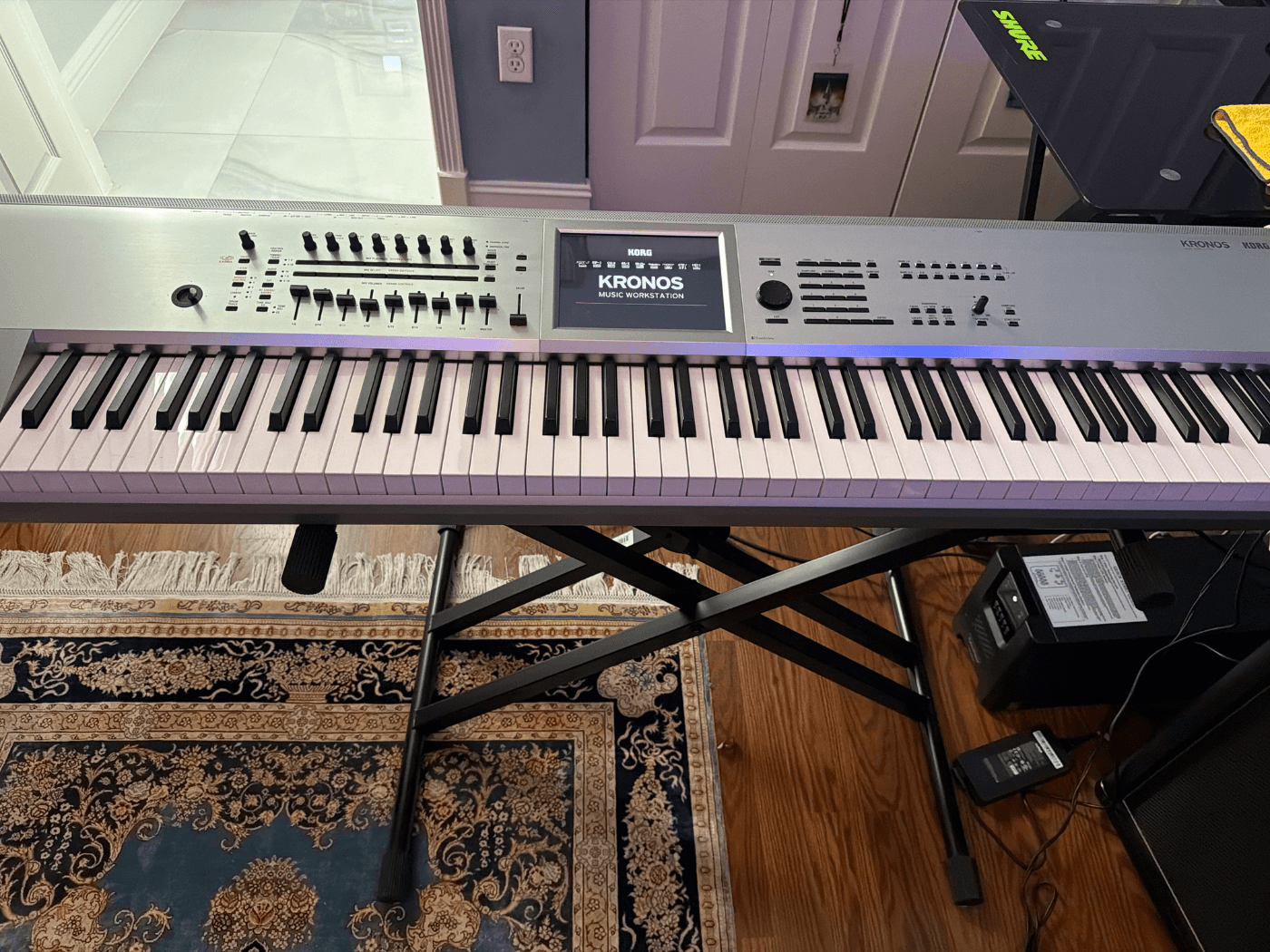 Korg Kronos Platinum Limited Edition 88-Key Music Workstation with Roland Bench and proline stand